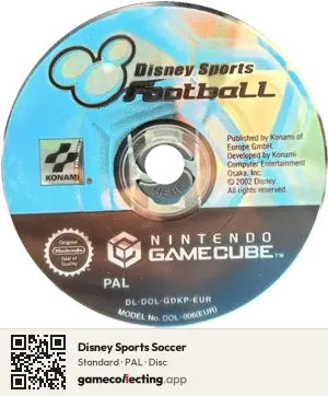 Disney Sports Soccer Nintendo GameCube, PAL disc