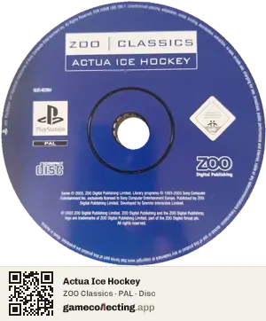 Actua Ice Hockey PlayStation, PAL disc