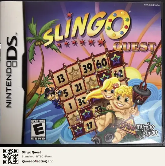 Slingo Quest Nintendo DS, NTSC box front