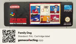 Family Dog Super Nintendo Entertainment System, PAL cartridge label