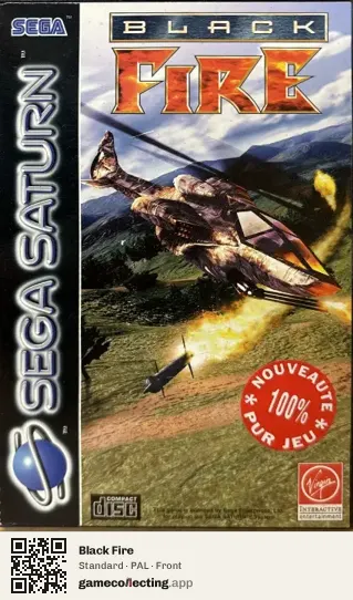 Black Fire Sega Saturn, PAL box front