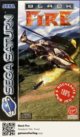 Black Fire Sega Saturn, PAL box front