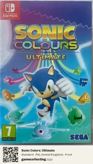 Sonic Colors: Ultimate Nintendo Switch, United Kingdom box front
