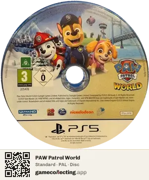 PAW Patrol World PlayStation 5, PAL disc