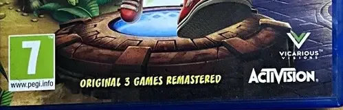 Crash Bandicoot N. Sane Trilogy, the PEGI square on its front