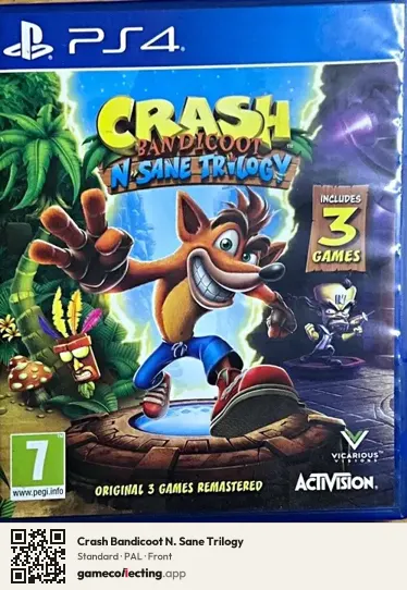 Crash Bandicoot N. Sane Trilogy PlayStation 4, PAL box front