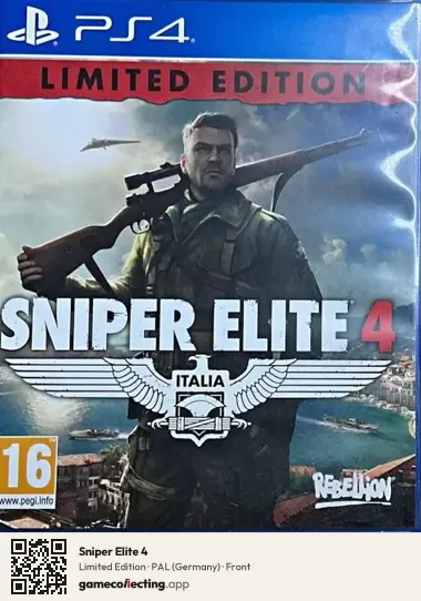 Sniper Elite 4 PlayStation 4, Germany box front