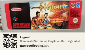 Legend Super Nintendo Entertainment System, PAL cartridge label