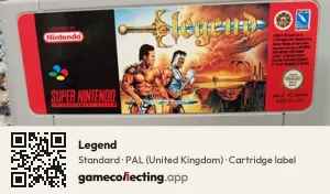 Legend Super Nintendo Entertainment System, PAL cartridge label
