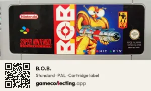 B.O.B. Super Nintendo Entertainment System, PAL cartridge label