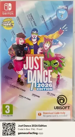Just Dance 2026 Edition Nintendo Switch, PAL box front