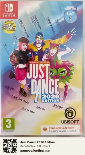 Just Dance 2026 Edition Nintendo Switch, PAL box front