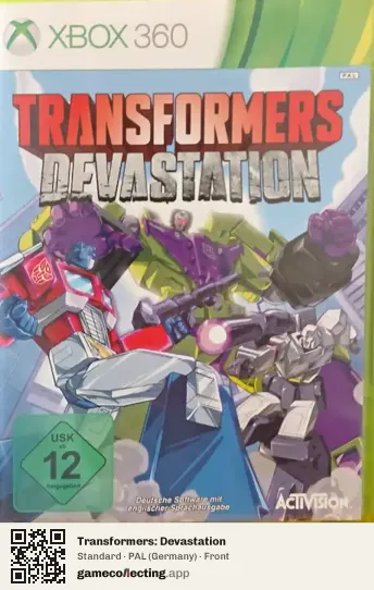 Transformers: Devastation Xbox 360, Germany box front