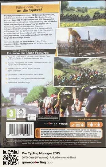 Pro Cycling Manager 2015 Computer, Germany box back