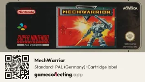 MechWarrior Super Nintendo Entertainment System, PAL cartridge label