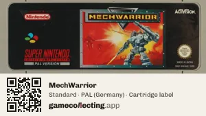 MechWarrior Super Nintendo Entertainment System, PAL cartridge label