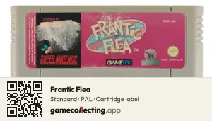 Frantic Flea Super Nintendo Entertainment System, PAL cartridge label