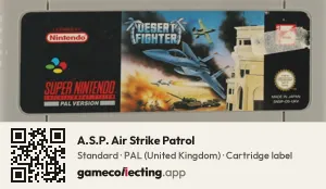 A.S.P. Air Strike Patrol Super Nintendo Entertainment System, PAL cartridge label