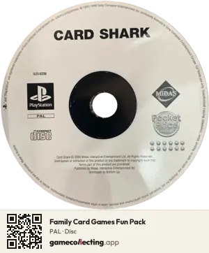 Family Card Games Fun Pack PlayStation, PAL disc