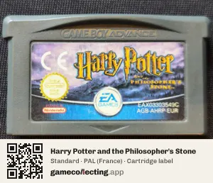 Harry Potter and the Philosopher's Stone Game Boy Advance, PAL cartridge label