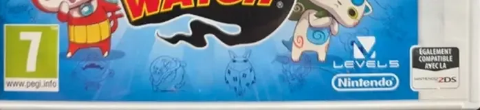 Yo-kai Watch, the PEGI square on its front