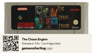The Chaos Engine Super Nintendo Entertainment System, PAL cartridge label