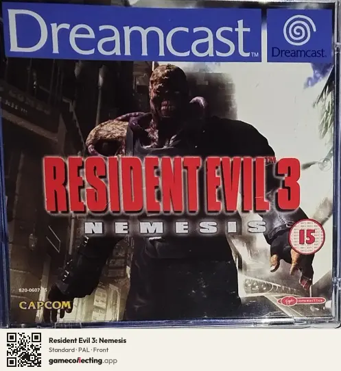 Resident Evil 3: Nemesis Sega Dreamcast, PAL box front