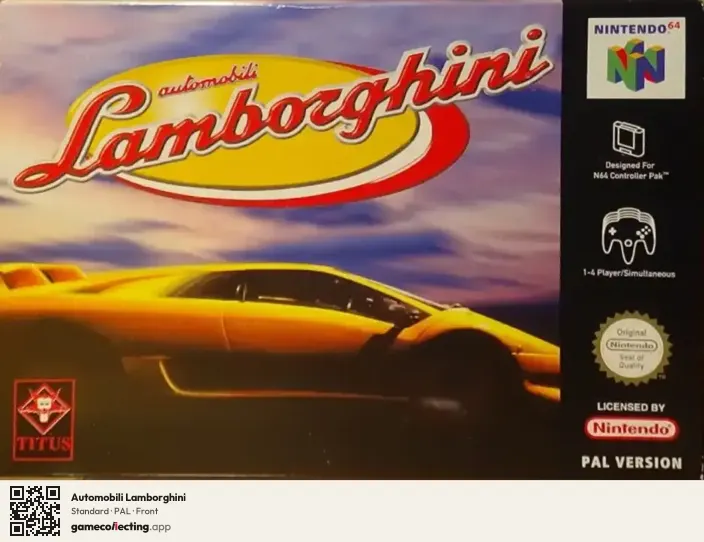 Automobili Lamborghini Nintendo 64, PAL box front