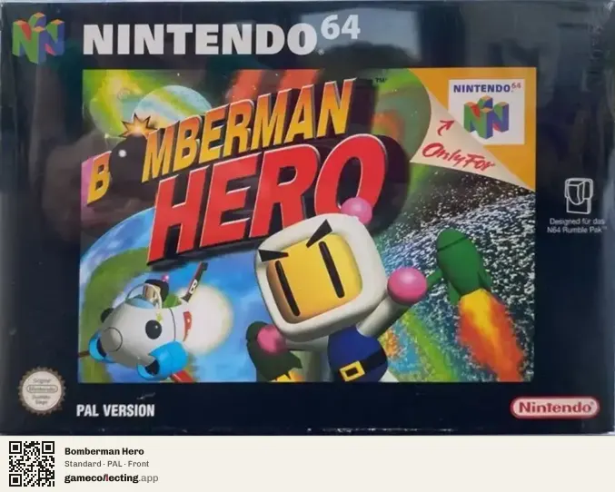 Bomberman Hero Nintendo 64, PAL box front