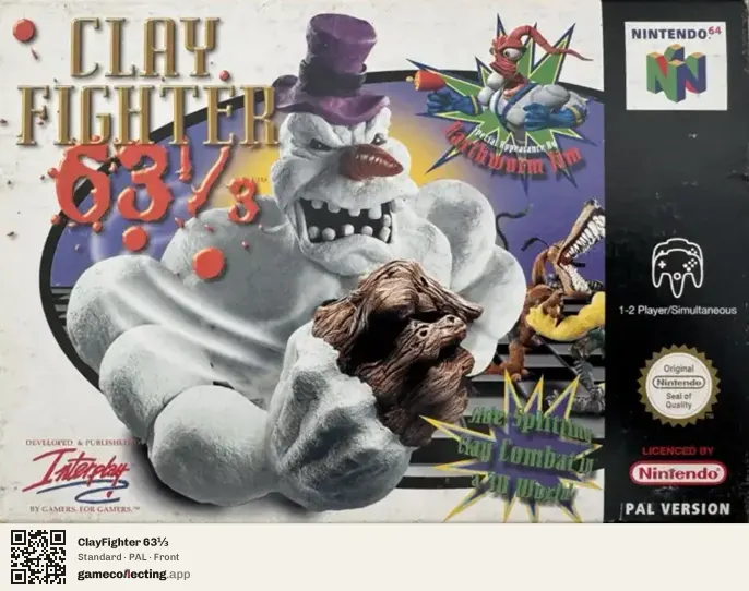 ClayFighter 63⅓ Nintendo 64, PAL box front