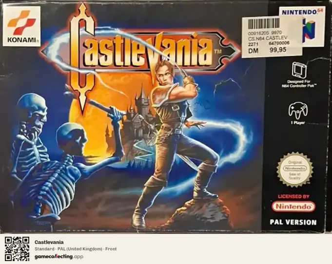 Castlevania Nintendo 64, United Kingdom box front