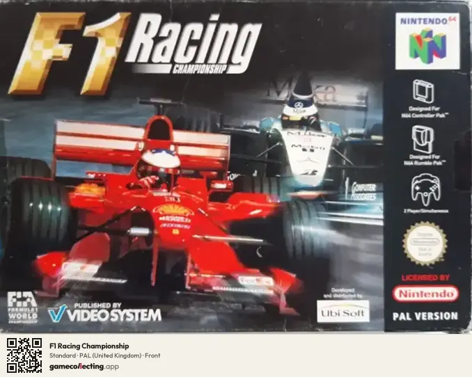 F1 Racing Championship Nintendo 64, United Kingdom box front