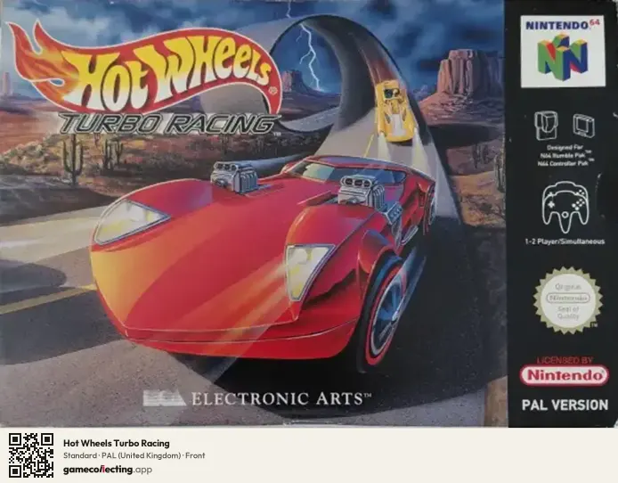Hot Wheels Turbo Racing Nintendo 64, United Kingdom box front