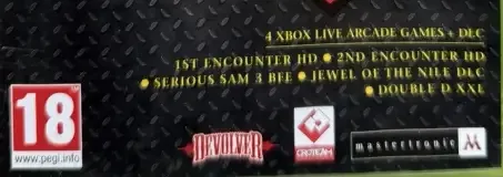 The Serious Sam Collection, the PEGI square on its front