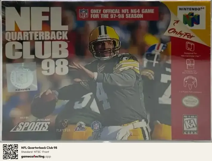 NFL Quarterback Club 98 Nintendo 64, NTSC box front