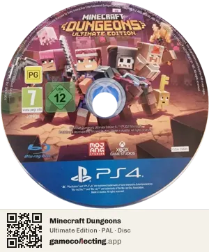 Minecraft Dungeons PlayStation 4, PAL disc