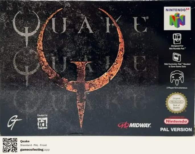 Quake Nintendo 64, PAL box front