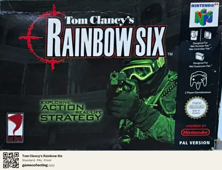 Tom Clancy's Rainbow Six Nintendo 64, PAL box front