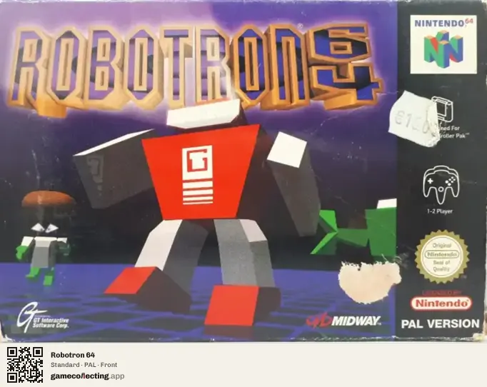 Robotron 64 Nintendo 64, PAL box front