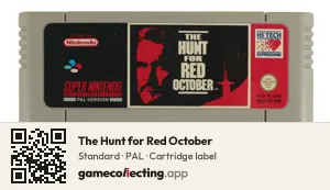 The Hunt for Red October Super Nintendo Entertainment System, PAL cartridge label