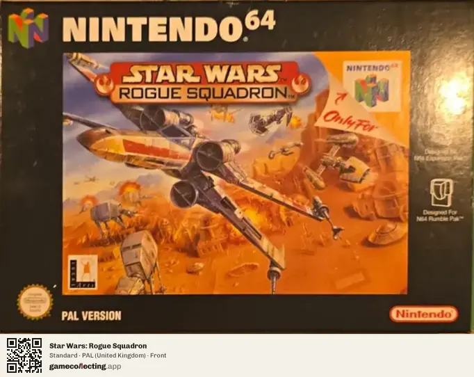 Star Wars: Rogue Squadron Nintendo 64, United Kingdom box front