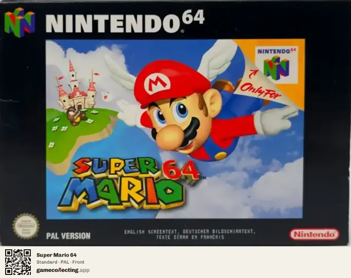 Super Mario 64 Nintendo 64, PAL box front