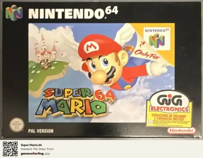 Super Mario 64 Nintendo 64, Italy box front