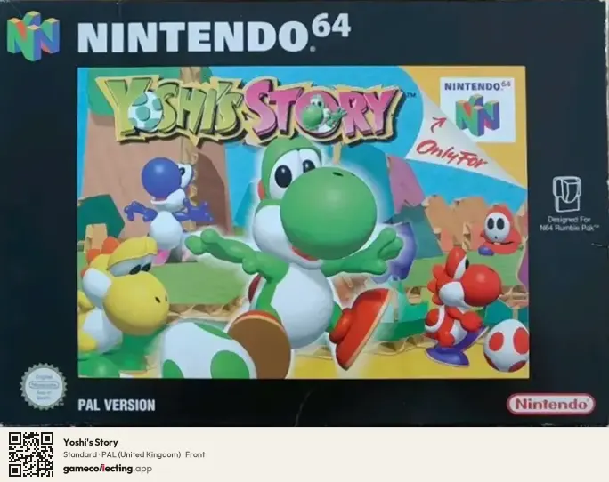 Yoshi's Story Nintendo 64, United Kingdom box front