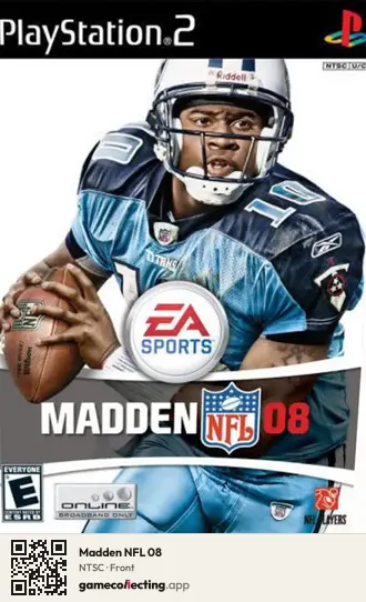 Madden NFL 08 PlayStation 2, NTSC box front