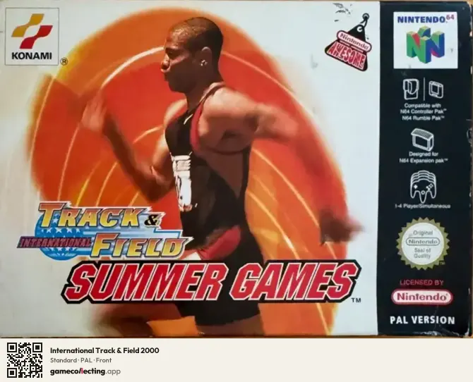 International Track & Field 2000 Nintendo 64, PAL box front