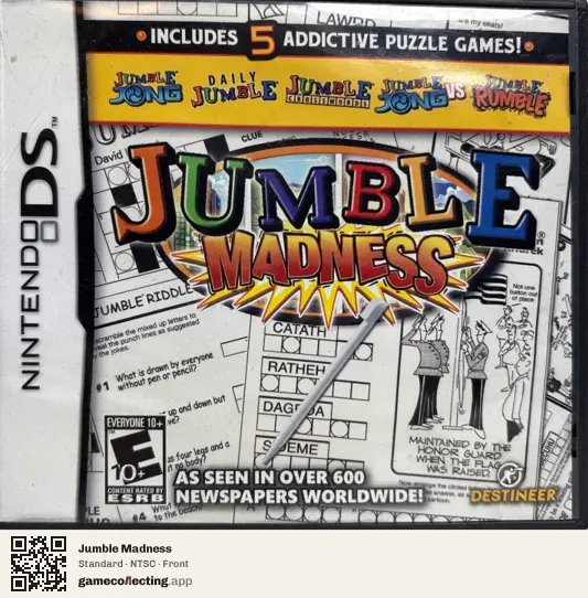 Jumble Madness Nintendo DS, NTSC box front