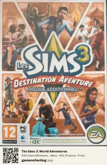 The Sims 3: World Adventures Computer, France box front