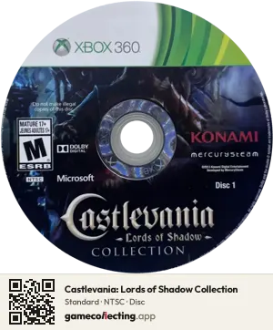 Castlevania: Lords of Shadow Collection Xbox 360, NTSC disc