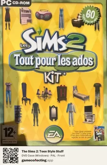 The Sims 2: Teen Style Stuff Computer, PAL box front